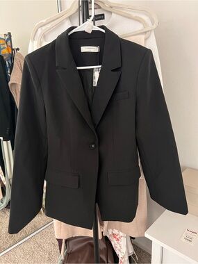 Commense Black Single-Button Women's Blazer
